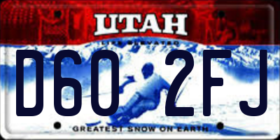 UT license plate D602FJ