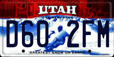 UT license plate D602FM