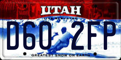 UT license plate D602FP