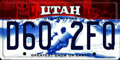 UT license plate D602FQ