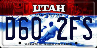 UT license plate D602FS