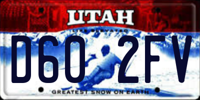 UT license plate D602FV