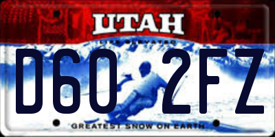 UT license plate D602FZ