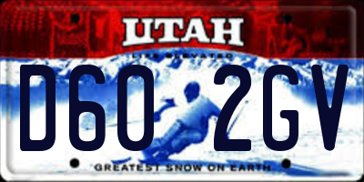 UT license plate D602GV