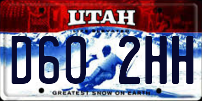 UT license plate D602HH
