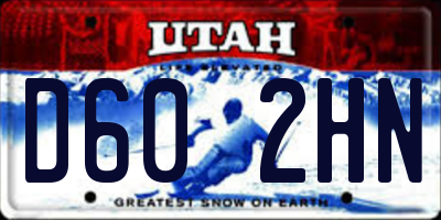 UT license plate D602HN