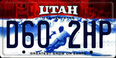 UT license plate D602HP