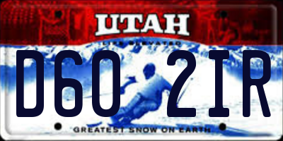 UT license plate D602IR
