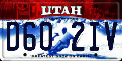 UT license plate D602IV