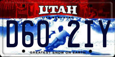UT license plate D602IY