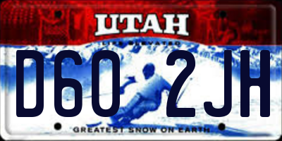 UT license plate D602JH