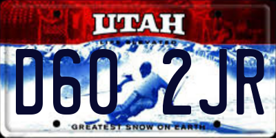 UT license plate D602JR