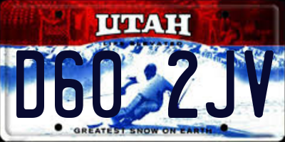 UT license plate D602JV