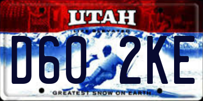 UT license plate D602KE