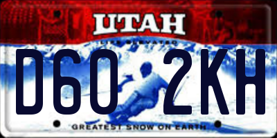 UT license plate D602KH