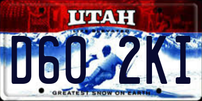 UT license plate D602KI