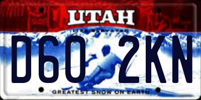 UT license plate D602KN
