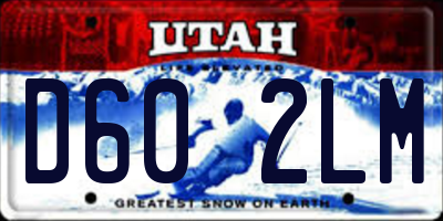 UT license plate D602LM
