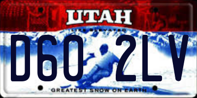 UT license plate D602LV