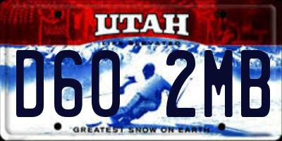 UT license plate D602MB