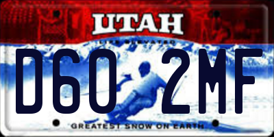 UT license plate D602MF