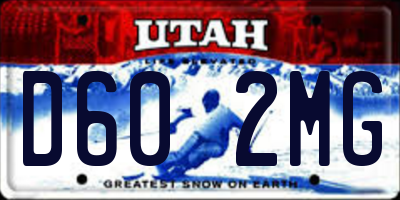 UT license plate D602MG