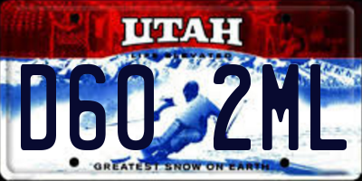 UT license plate D602ML