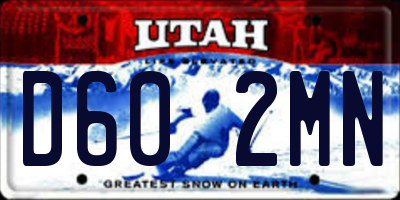 UT license plate D602MN