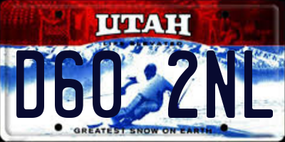 UT license plate D602NL