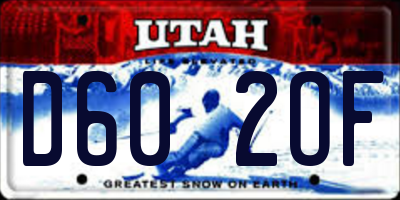 UT license plate D602OF