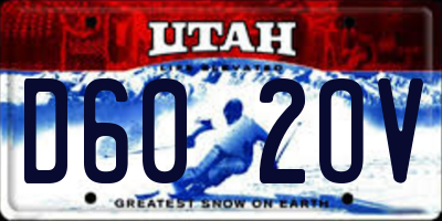 UT license plate D602OV