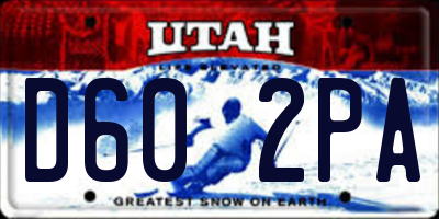 UT license plate D602PA