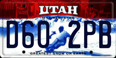 UT license plate D602PB