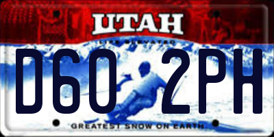 UT license plate D602PH