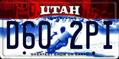 UT license plate D602PI