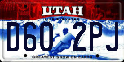 UT license plate D602PJ