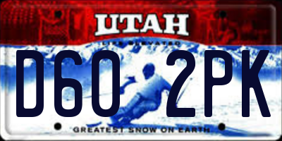UT license plate D602PK