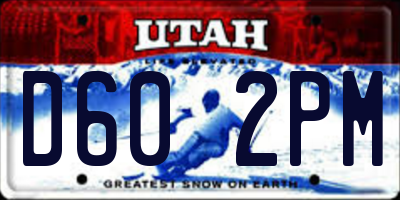 UT license plate D602PM
