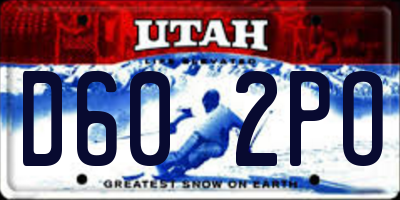 UT license plate D602PO
