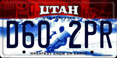 UT license plate D602PR