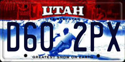 UT license plate D602PX