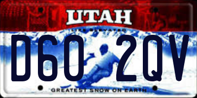 UT license plate D602QV