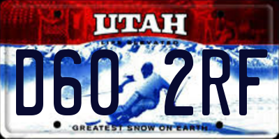UT license plate D602RF