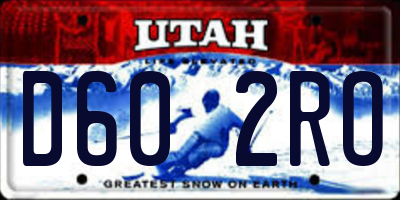 UT license plate D602RO