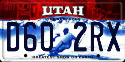 UT license plate D602RX