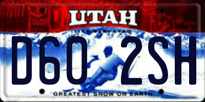 UT license plate D602SH