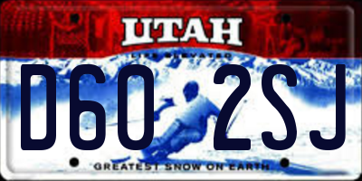 UT license plate D602SJ