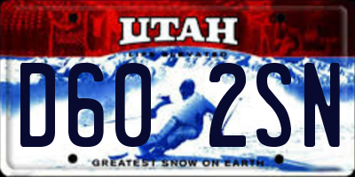 UT license plate D602SN