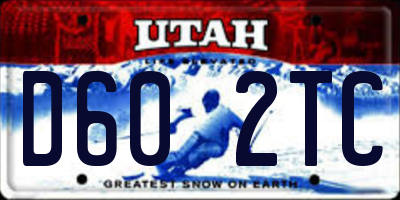 UT license plate D602TC
