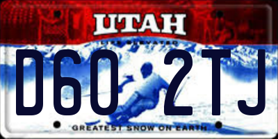 UT license plate D602TJ